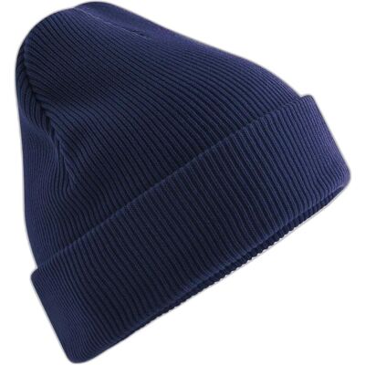 Beechfield, Unisex, Mütze, Organic Cotton Original Cuffed Beanie, Schwarz, Blau, (One Size) Beechfield, Unisex, Mütze, Organic Cotton Original Cuffed Beanie, Schwarz, Blau, (One Size)