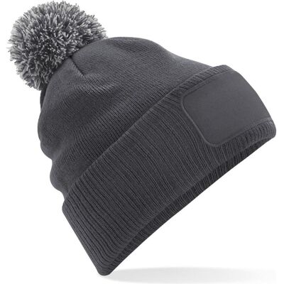 Beechfield, Unisex, Mütze, Snowstar Patch Beanie, Mehrfarbig, Grau, (One Size) Beechfield, Unisex, Mütze, Snowstar Patch Beanie, Mehrfarbig, Grau, (One Size)