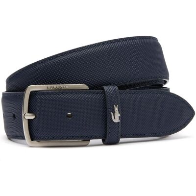 Lacoste, Herren, Gürtel, 35 Curved Stitched Edges, Blau Lacoste, Herren, Gürtel, 35 Curved Stitched Edges, Blau