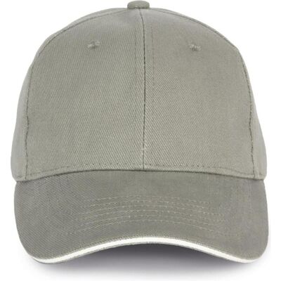 K-up, Unisex, Cap, Kappe aus Bio-Baumwolle, Grau, Weiss, (One Size) K-up, Unisex, Cap, Kappe aus Bio-Baumwolle, Grau, Weiss, (One Size)