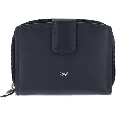 Golden Head, Damen, Portemonnaie, Polo RFID Protect Kombischeintasche mit Riegel 1438, Blau Golden Head, Damen, Portemonnaie, Polo RFID Protect Kombischeintasche mit Riegel 1438, Blau