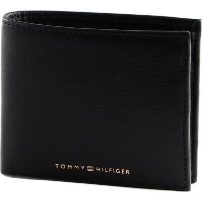 Tommy Hilfiger Herren, Portemonnaie, TH Premium Leather Extra CC and Coin, Schwarz Tommy Hilfiger Herren, Portemonnaie, TH Premium Leather Extra CC and Coin, Schwarz