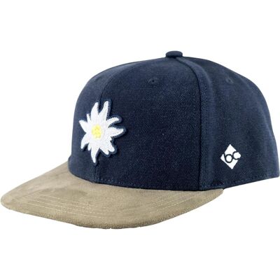 Bavarian Caps, Unisex, Cap, Edelweiss: Filzapplique Snapback, Blau, (One Size) Bavarian Caps, Unisex, Cap, Edelweiss: Filzapplique Snapback, Blau, (One Size)