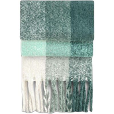 Beechfield, Unisex, Schal, Fluffy Check Scarf, Mehrfarbig, Grau Beechfield, Unisex, Schal, Fluffy Check Scarf, Mehrfarbig, Grau