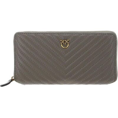 Pinko, Damen, Portemonnaie, Ryder Zip Around, Gold, Braun, Beige Pinko, Damen, Portemonnaie, Ryder Zip Around, Gold, Braun, Beige