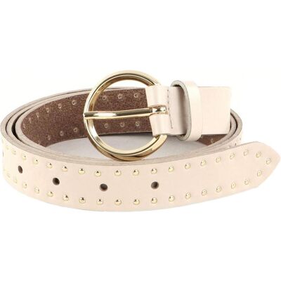 Vanzetti, Damen, Gürtel, Nietengürtel Leder, Beige Vanzetti, Damen, Gürtel, Nietengürtel Leder, Beige