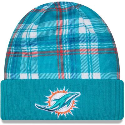 New Era, Herren, Mütze, NFL Sideline Statement Knit Mütze - Miami Dolphins, Türkis New Era, Herren, Mütze, NFL Sideline Statement Knit Mütze - Miami Dolphins, Türkis