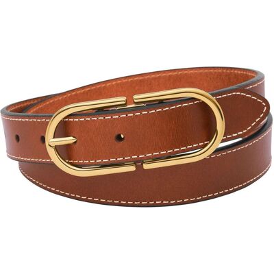 Fossil Damen, Gürtel, Double D-Link Belt, Braun, (85) Fossil Damen, Gürtel, Double D-Link Belt, Braun, (85)