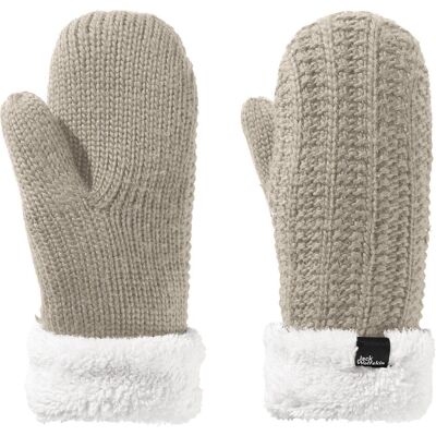 Jack Wolfskin, Damen, Handschuhe, Highloft Knit Mitten W, Grau, (M) Jack Wolfskin, Damen, Handschuhe, Highloft Knit Mitten W, Grau, (M)