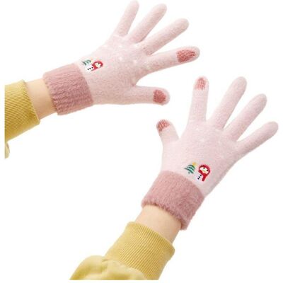 Hurtel, Damen, Handschuhe, Schneemann-Winter-Touch-Handschuhe – rosa, Rosa, Pink, (One Size) Hurtel, Damen, Handschuhe, Schneemann-Winter-Touch-Handschuhe – rosa, Rosa, Pink, (One Size)