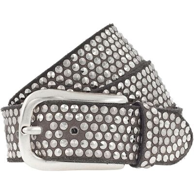 B.Belt, Damen, Gürtel, Nietengürtel I Leder, Beige, (85) B.Belt, Damen, Gürtel, Nietengürtel I Leder, Beige, (85)