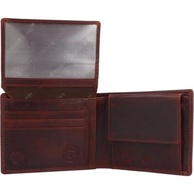 Greenburry, Herren, Portemonnaie, Rugged Geldbörse RFID Schutz Leder 12.5 cm, Braun Greenburry, Herren, Portemonnaie, Rugged Geldbörse RFID Schutz Leder 12.5 cm, Braun
