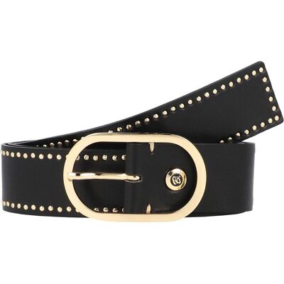 B.Belt, Damen, Gürtel, Fiesta Nietengürtel Leder, Schwarz, (100) B.Belt, Damen, Gürtel, Fiesta Nietengürtel Leder, Schwarz, (100)