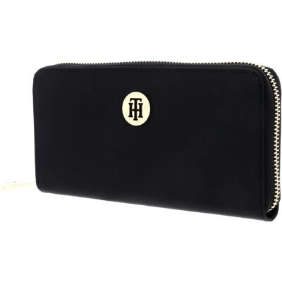 Tommy Hilfiger Damen, Portemonnaie, Poppy Large Zip Around Wallet, Schwarz Tommy Hilfiger Damen, Portemonnaie, Poppy Large Zip Around Wallet, Schwarz