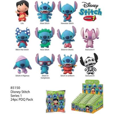 Monogram, Unisex, Schlüsselanhänger, DISNEY - Stitch Series 1 - 3D Foam Bag Clip (Display 24 Pcs), Mehrfarbig Monogram, Unisex, Schlüsselanhänger, DISNEY - Stitch Series 1 - 3D Foam Bag Clip (Display 24 Pcs), Mehrfarbig