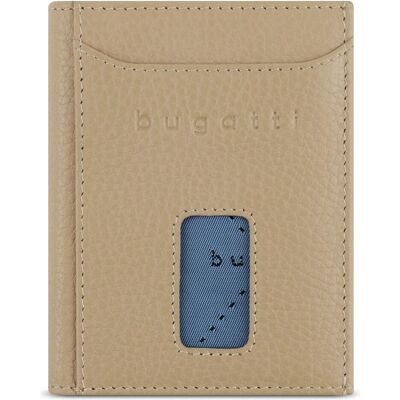 Bugatti Herren, Portemonnaie, Secure Slim - RFID Kreditkartenhalter mit Wiener Münzfach, Beige Bugatti Herren, Portemonnaie, Secure Slim - RFID Kreditkartenhalter mit Wiener Münzfach, Beige