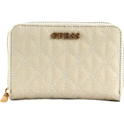 Guess Damen, Portemonnaie, Aveta SLG Medium Zip Around Wallet, Beige Guess Damen, Portemonnaie, Aveta SLG Medium Zip Around Wallet, Beige
