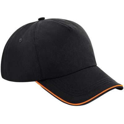 Beechfield, Unisex, Cap, Authentic 5 Panel Cap - Piped Peak, Orange, Mehrfarbig, Schwarz, (One Size) Beechfield, Unisex, Cap, Authentic 5 Panel Cap - Piped Peak, Orange, Mehrfarbig, Schwarz, (One Size)