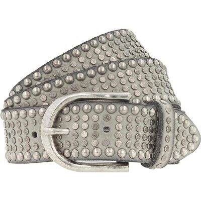 B.Belt, Damen, Gürtel, Riva Nietengürtel Leder, Grau, (100, 90, 95) B.Belt, Damen, Gürtel, Riva Nietengürtel Leder, Grau, (100, 90, 95)