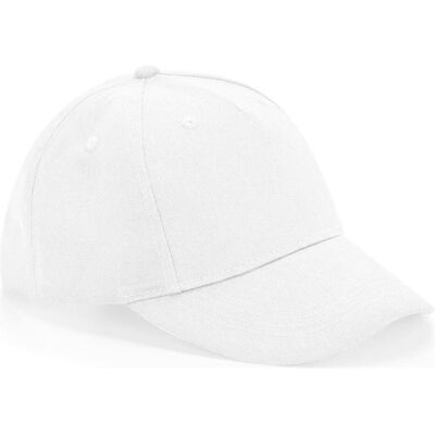 Beechfield, Herren, Cap, Junior Organic Cotton 5 Panel Cap, Weiss, (One Size) Beechfield, Herren, Cap, Junior Organic Cotton 5 Panel Cap, Weiss, (One Size)