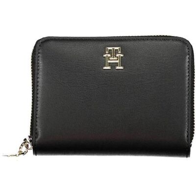 Tommy Hilfiger Damen, Portemonnaie, Black Polyethylene Women Wallet, Schwarz Tommy Hilfiger Damen, Portemonnaie, Black Polyethylene Women Wallet, Schwarz