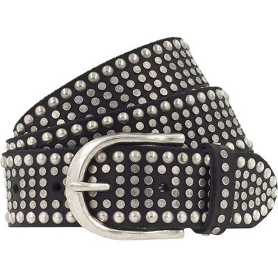 B.Belt, Damen, Gürtel, Riva Nietengürtel Leder, Schwarz B.Belt, Damen, Gürtel, Riva Nietengürtel Leder, Schwarz