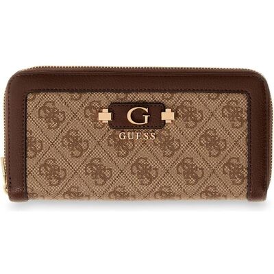 Guess Damen, Portemonnaie, Lindsey SLG Zip Around Wallet, Braun Guess Damen, Portemonnaie, Lindsey SLG Zip Around Wallet, Braun