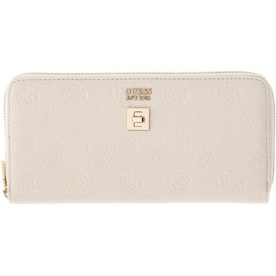Guess Damen, Portemonnaie, Ella Logo SLG Zip Around, Weiss Guess Damen, Portemonnaie, Ella Logo SLG Zip Around, Weiss