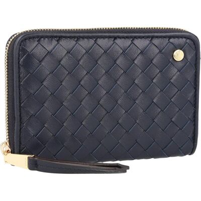 Abro, Damen, Portemonnaie, Piuma Geldbörse Leder 15 cm, Blau Abro, Damen, Portemonnaie, Piuma Geldbörse Leder 15 cm, Blau