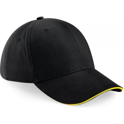 Beechfield, Unisex, Cap, Athleisure, Schwarz, Gelb, Mehrfarbig, (One Size) Beechfield, Unisex, Cap, Athleisure, Schwarz, Gelb, Mehrfarbig, (One Size)