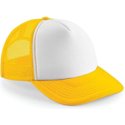 Beechfield, Unisex, Cap, Vintage Snapback Trucker Cap, Mehrfarbig, Weiss, Gelb, (One Size) Beechfield, Unisex, Cap, Vintage Snapback Trucker Cap, Mehrfarbig, Weiss, Gelb, (One Size)