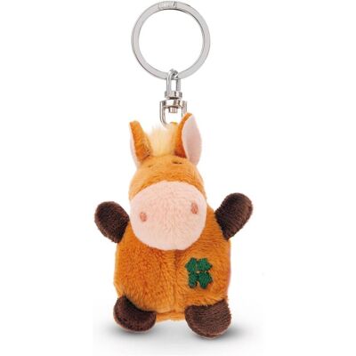 Magni, Unisex, Schlüsselanhänger, NICI Schlüsselanhänger Pferd mit Kleeblatt 5cm, Braun, Orange Magni, Unisex, Schlüsselanhänger, NICI Schlüsselanhänger Pferd mit Kleeblatt 5cm, Braun, Orange