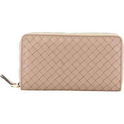 Abro, Damen, Portemonnaie, Leather Piuma Weaving Wallet, Beige Abro, Damen, Portemonnaie, Leather Piuma Weaving Wallet, Beige