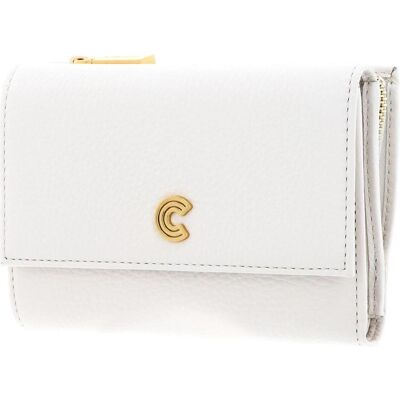 Coccinelle Damen, Portemonnaie, Myrine Wallet Grained Leather, Weiss Coccinelle Damen, Portemonnaie, Myrine Wallet Grained Leather, Weiss