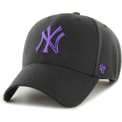 47 Brand, Herren, Cap, New York Yankees Baseball-Cap MLB MVP, Schwarz, (One Size) 47 Brand, Herren, Cap, New York Yankees Baseball-Cap MLB MVP, Schwarz, (One Size)