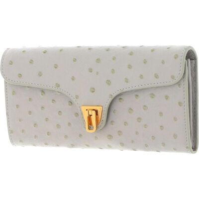 Coccinelle Damen, Portemonnaie, Beat Ostrich Wallet, Grün Coccinelle Damen, Portemonnaie, Beat Ostrich Wallet, Grün