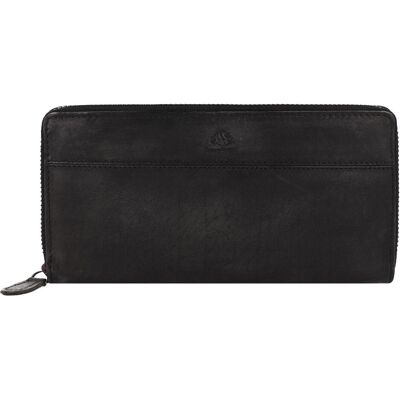 Greenburry, Damen, Portemonnaie, Destressed Geldbörse RFID Schutz Leder 19 cm, Grau Greenburry, Damen, Portemonnaie, Destressed Geldbörse RFID Schutz Leder 19 cm, Grau