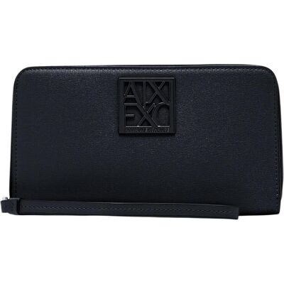 Armani Exchange Damen, Portemonnaie, Damestas mit Logo, Reissverschluss, Bi-Fold-Portemonnee, Schwarz Armani Exchange Damen, Portemonnaie, Damestas mit Logo, Reissverschluss, Bi-Fold-Portemonnee, Schwarz