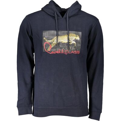 Cavalli Class, Herren, Pullover, Blue Cotton Men Sweatshirt, Blau, (L) Cavalli Class, Herren, Pullover, Blue Cotton Men Sweatshirt, Blau, (L)