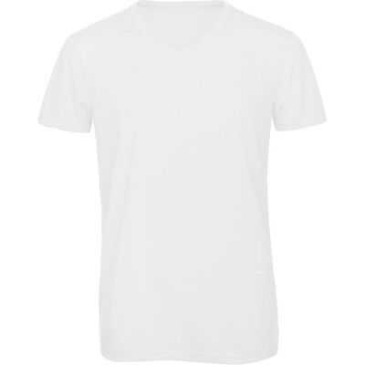 B&C, Herren, Shirts, T-Shirt aus einem Mischgewebe aus drei Materialien, Weiss, (L) B&C, Herren, Shirts, T-Shirt aus einem Mischgewebe aus drei Materialien, Weiss, (L)