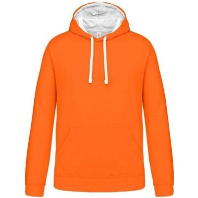 Kariban, Herren, Pullover, Contrastée, Mehrfarbig, Weiss, Orange, (L) Kariban, Herren, Pullover, Contrastée, Mehrfarbig, Weiss, Orange, (L)