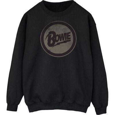 David Bowie, Herren, Pullover, Circle Logo Sweatshirt, Schwarz, (L) David Bowie, Herren, Pullover, Circle Logo Sweatshirt, Schwarz, (L)