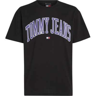 Tommy Jeans, Herren, Shirts, Tjm Reg Popcolor Varsity Tee Ext, Schwarz, (M) Tommy Jeans, Herren, Shirts, Tjm Reg Popcolor Varsity Tee Ext, Schwarz, (M)