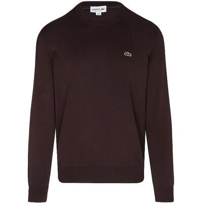 Lacoste, Herren, Pullover, AH0128, Braun, Rot, (L) Lacoste, Herren, Pullover, AH0128, Braun, Rot, (L)