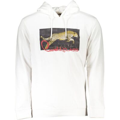 Cavalli Class, Herren, Pullover, Bianco Cotton Men Sweatshirt, Weiss, (L) Cavalli Class, Herren, Pullover, Bianco Cotton Men Sweatshirt, Weiss, (L)