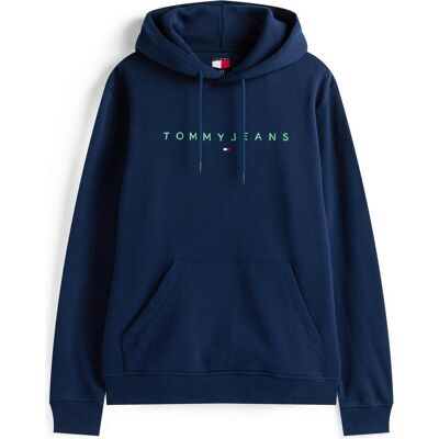 Tommy Jeans, Herren, Pullover, Tjm Reg Linear Logo Hoodie Ext, Mehrfarbig, Blau, (XL) Tommy Jeans, Herren, Pullover, Tjm Reg Linear Logo Hoodie Ext, Mehrfarbig, Blau, (XL)