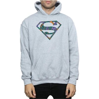 Dc Comics, Herren, Pullover, Superman Floral Logo 1 Kapuzenpullover, Grau, (L) Dc Comics, Herren, Pullover, Superman Floral Logo 1 Kapuzenpullover, Grau, (L)