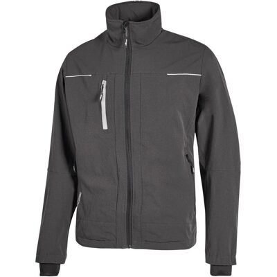 U-Power, Herren, Mäntel, Softshelljacke Pluton asphaltgrau 2XL, Schwarz U-Power, Herren, Mäntel, Softshelljacke Pluton asphaltgrau 2XL, Schwarz