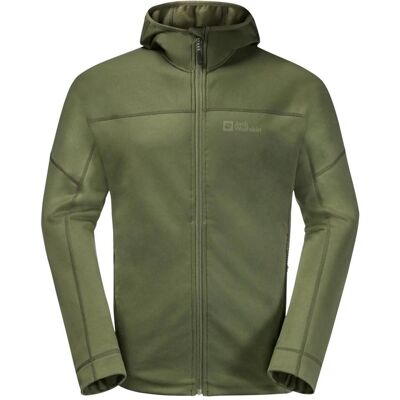 Jack Wolfskin, Herren, Pullover, Hirschberg Hooded Fz M, Grün, (L) Jack Wolfskin, Herren, Pullover, Hirschberg Hooded Fz M, Grün, (L)
