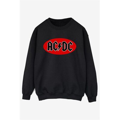 AC/DC, Herren, Pullover, Sweatshirt aus Baumwolle mit rotem Kreislogo, Schwarz, (M) AC/DC, Herren, Pullover, Sweatshirt aus Baumwolle mit rotem Kreislogo, Schwarz, (M)